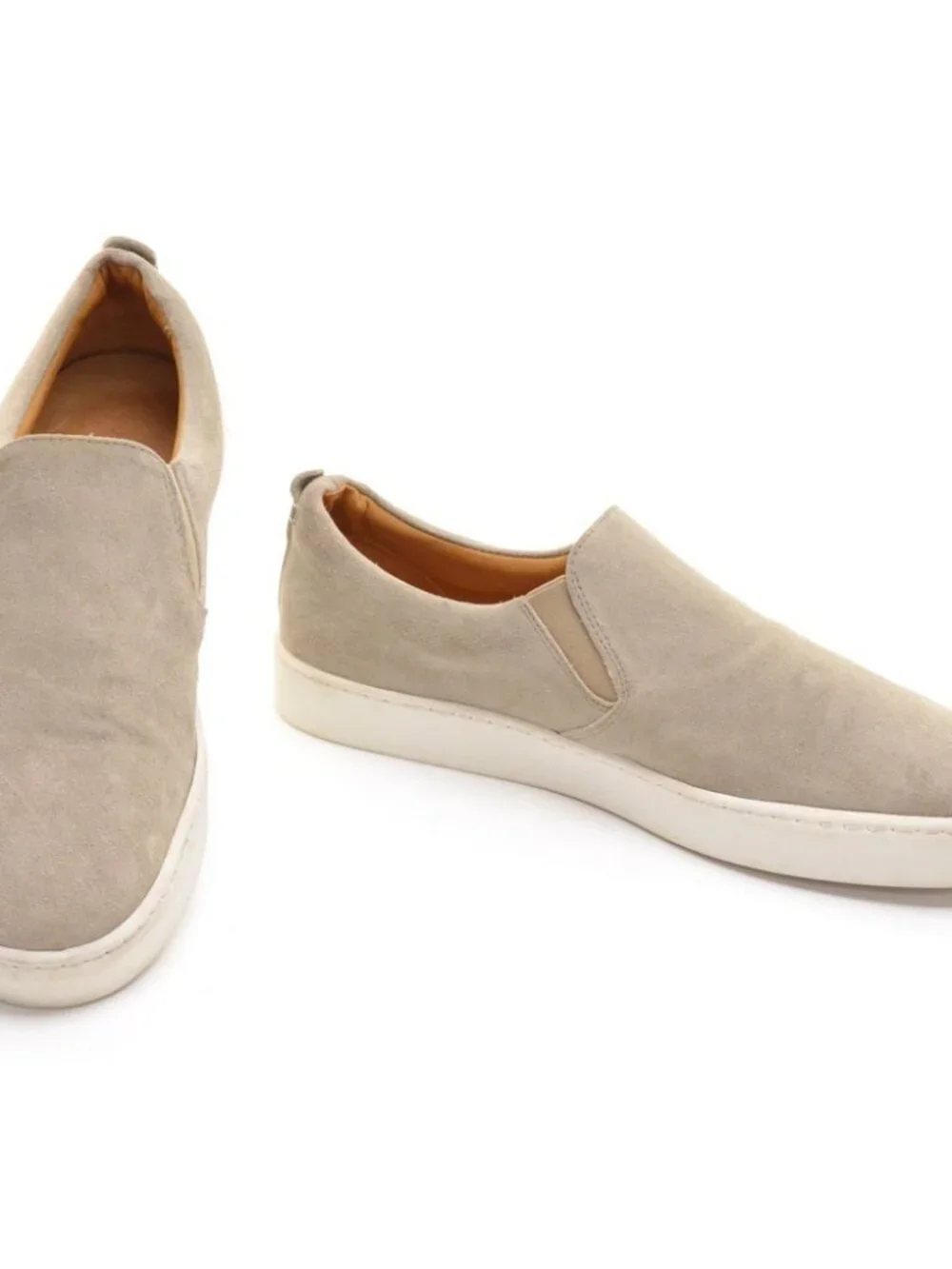 Men Jack Erwin Thomas Taupe Suede Slip On Sneakers 10.5